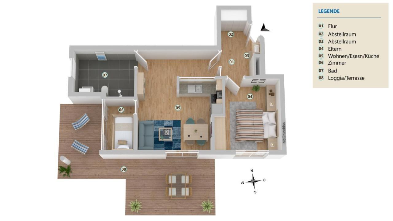 Seeblick Nordlicht, Exklusive Wohnung Mit Terrasse Wangerooge Extérieur photo